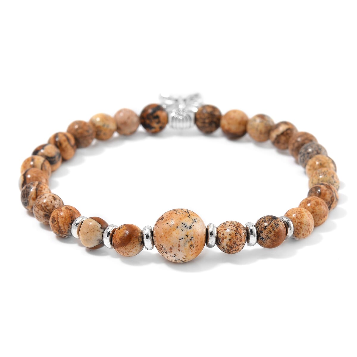 Set of 4 - Multi Gemstone 275.00 ctw Bracelet in Silvertone (6.5-7In)  image number 4