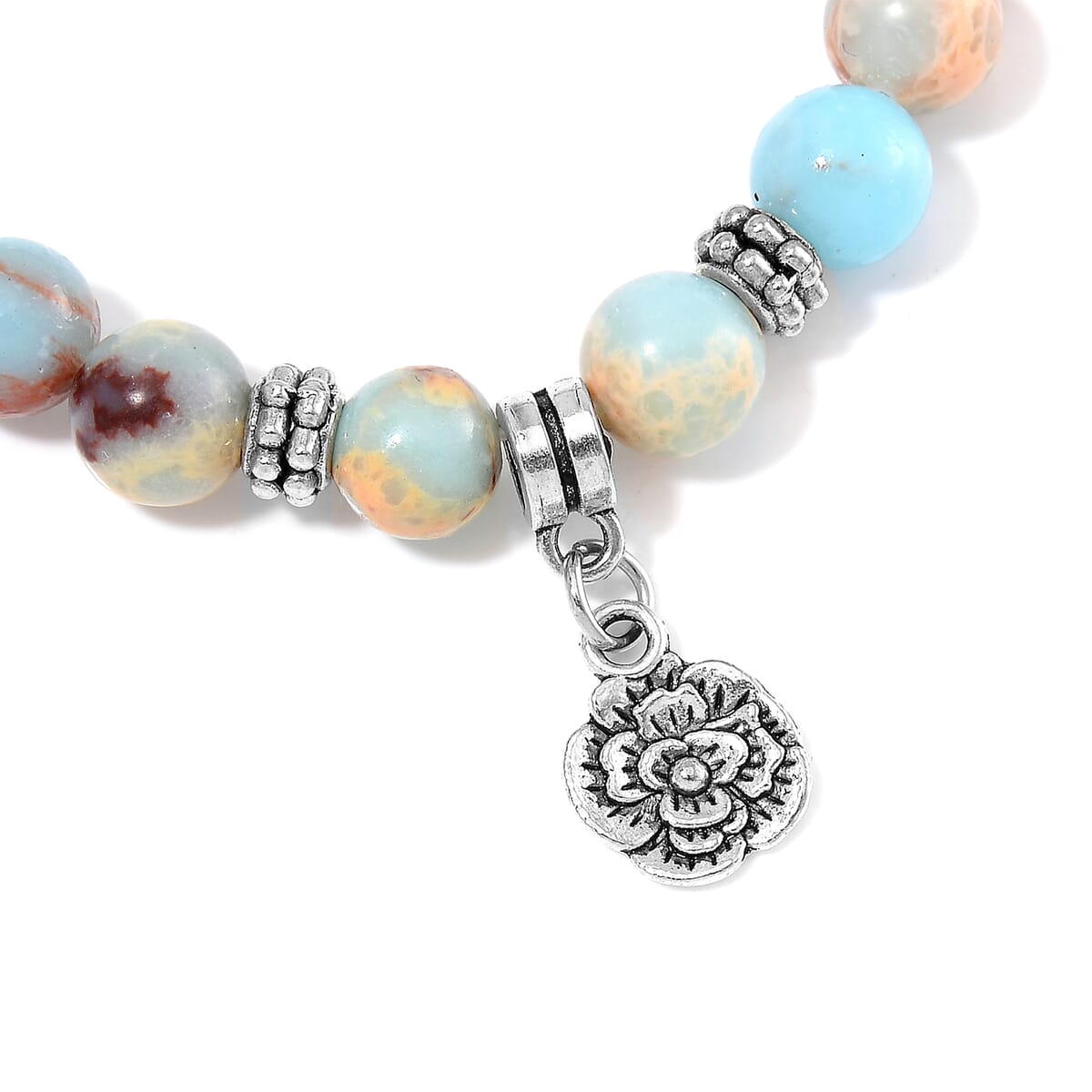 Set of 4 - Multi Gemstone 165.00 ctw Bracelet in Silvertone (6.5-7In)  image number 5