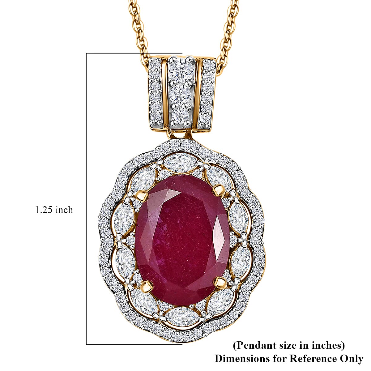 Buy D'Joy Niassa Ruby (FF) and Moissanite 10.80 ctw Crimson