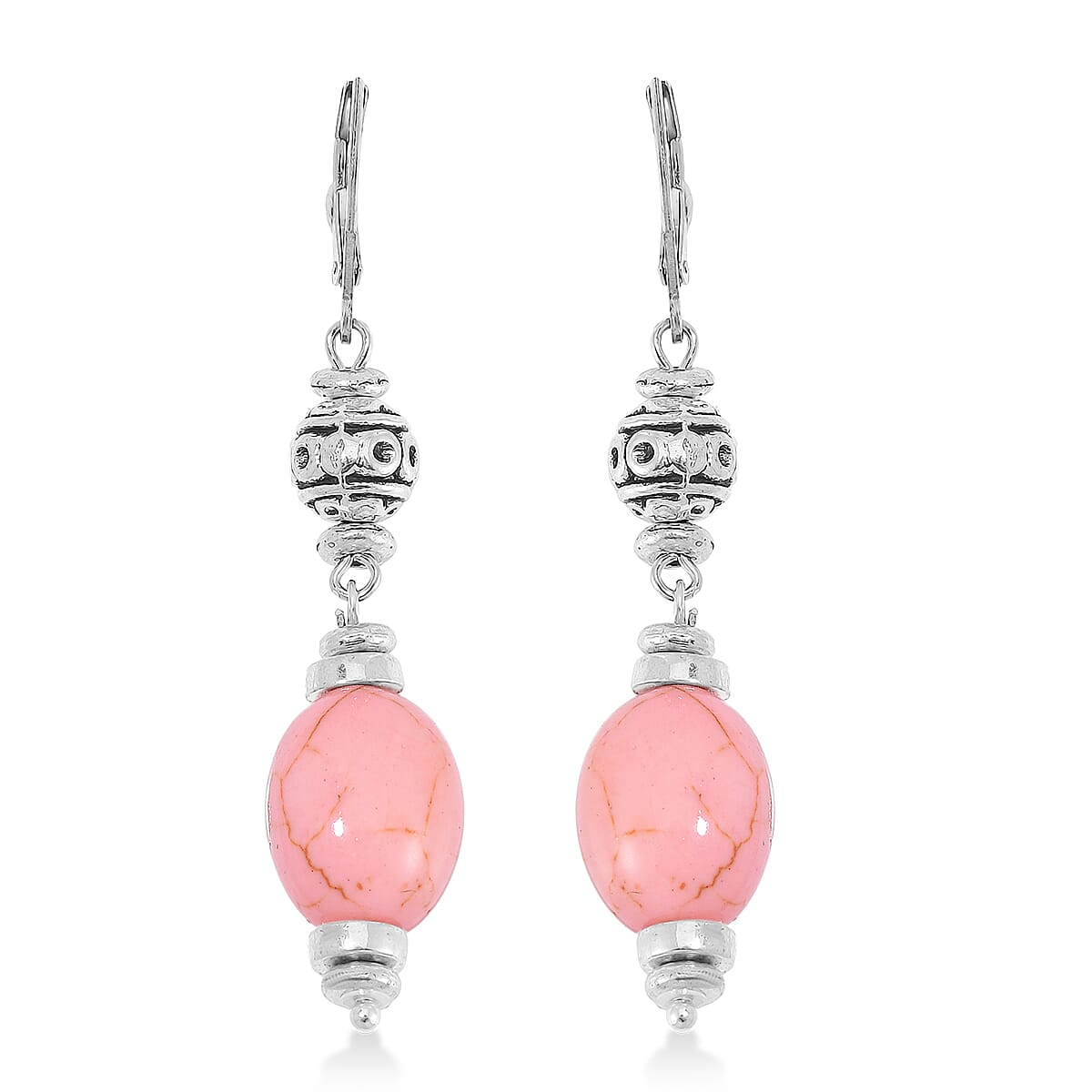 Constituted Almandine 200.00 ctw Necklace 18-20 Inches and Earrings in Silvertone and Stainless Steel image number 4