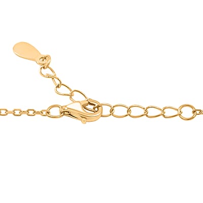 Butterscotch Amber Oval Pendant Necklace in 14K Yellow Gold Over Sterling Silver 16 Inches
