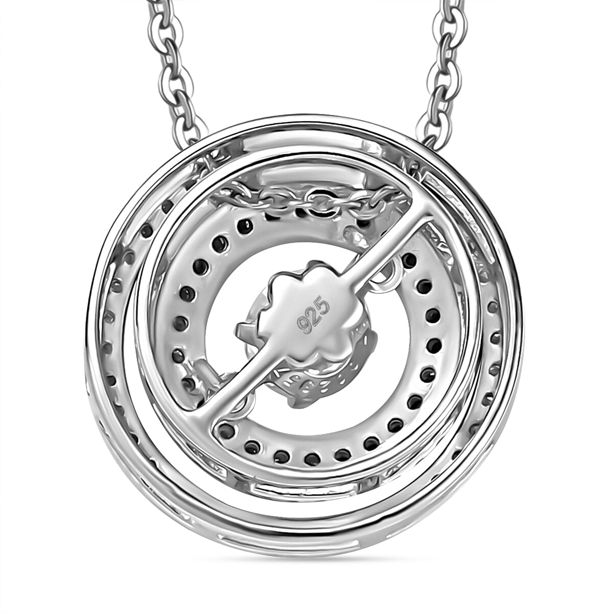 D'Joy Moissanite 1.00 ctw Pendant Necklace 20 Inches in Rhodium Over Sterling Silver image number 4