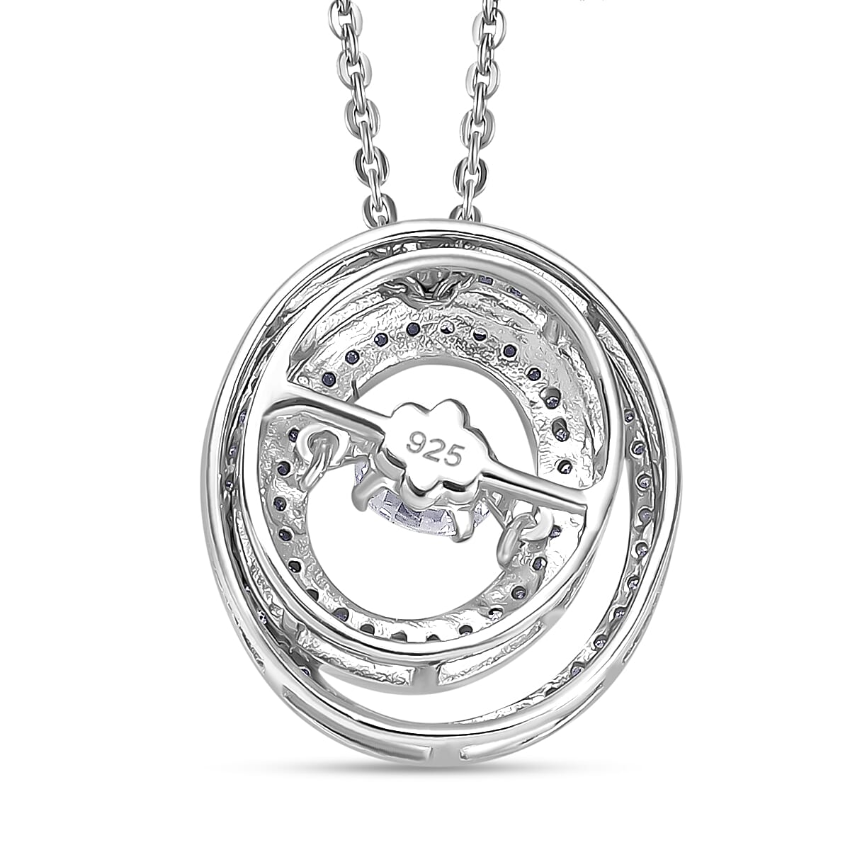 D'Joy Moissanite 1.00 ctw Pendant Necklace 20 Inches in Rhodium Over Sterling Silver image number 4