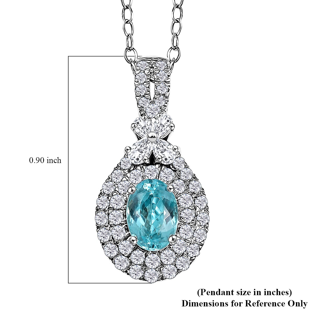 Certified & Appraised Rhapsody AAAA Paraiba Tourmaline and E-F VS2 Diamond 1.85 ctw Pendant Necklace in 950 Platinum 20 Inches