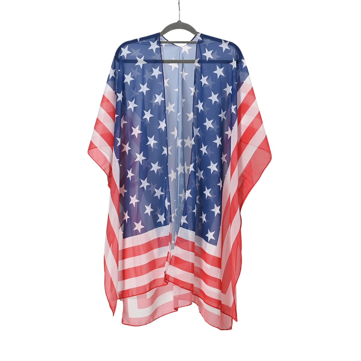 Strada Japanese Movement Coin Eagle Head Pattern Pocket Watch with Chain (36 Inches) and American Flag Pattern Kimono image number 12