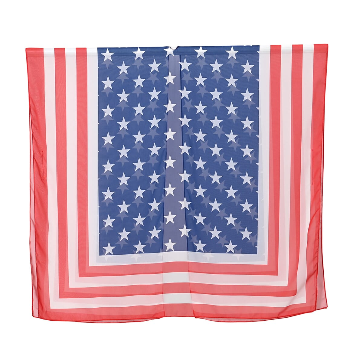 Strada Japanese Movement Torch with USA Flag Pattern Pocket Watch with Chain (36 Inches) and American Flag Pattern Kimono image number 4
