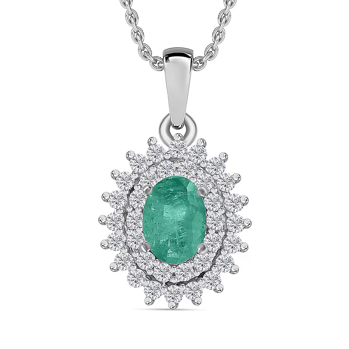 Kagem Zambian Emerald / 14K White Gold