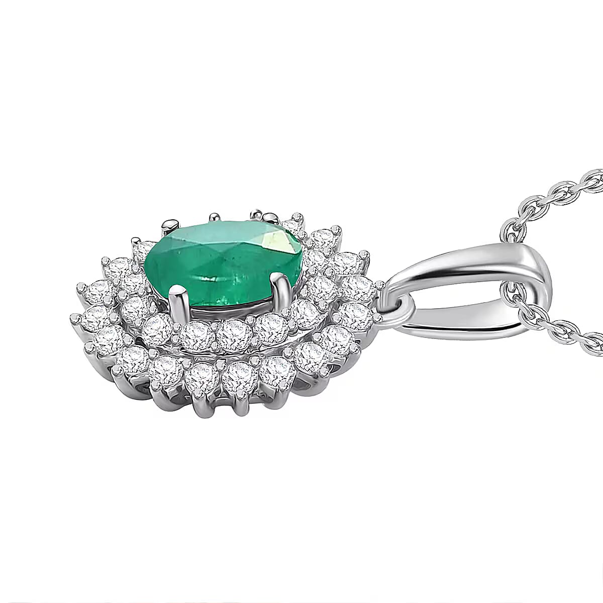 Kagem Zambian Emerald / 14K White Gold