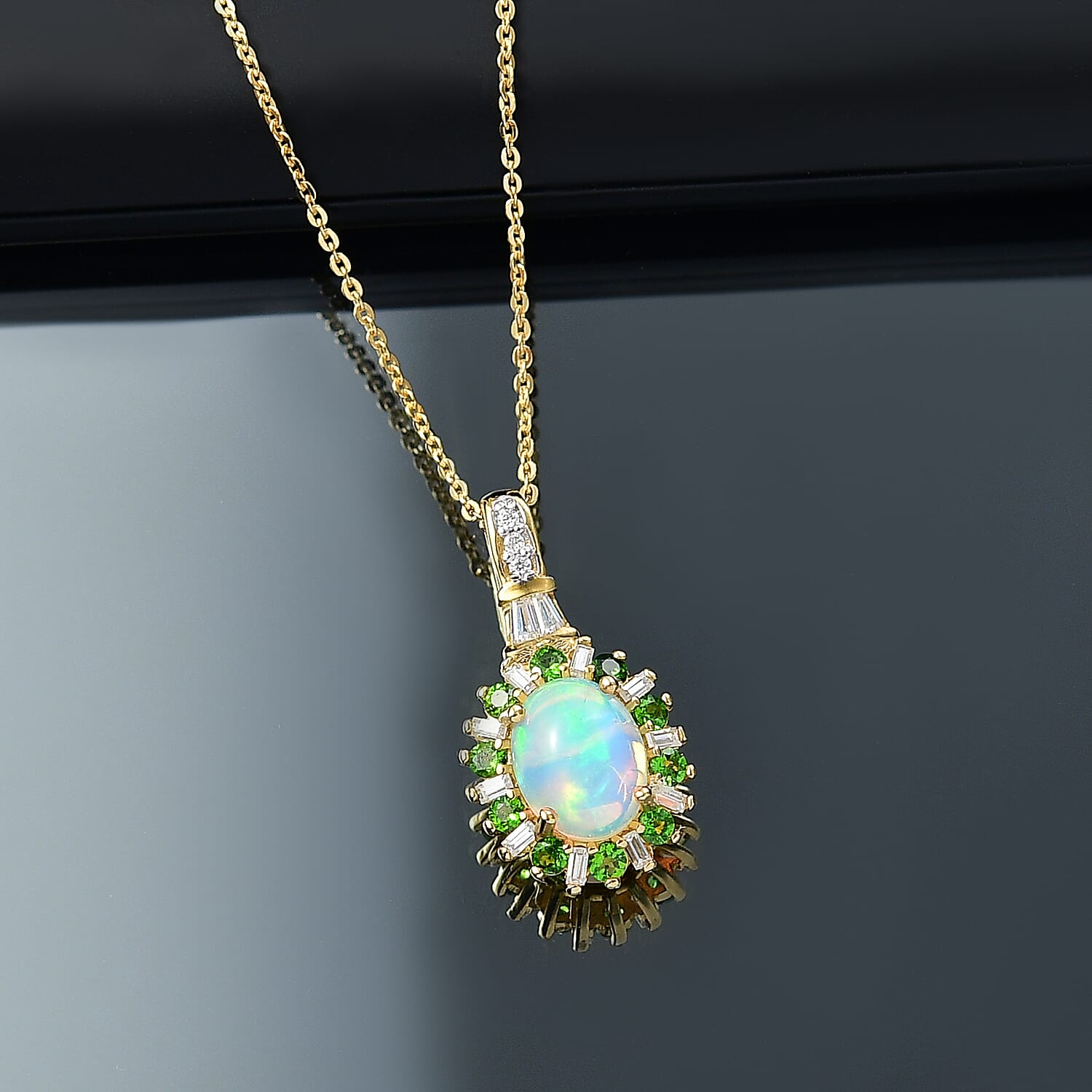 Ethiopian Welo Opal & Chrome Diopside