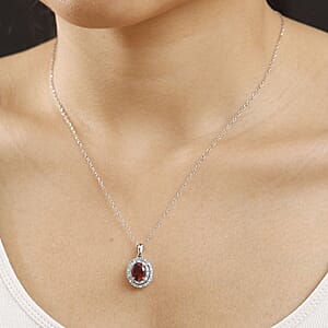 Certified & Appraised Rhapsody AAAA Ouro Fino Rubellite, Paraiba Tourmaline and E-F VS2 Diamond 2.51 ctw Pendant Necklace in 950 Platinum 20 Inches 3.60 Grams