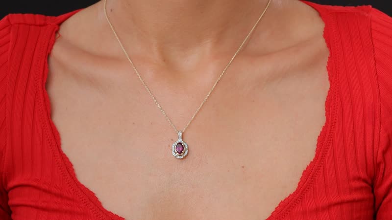 Certified & Appraised Luxoro AAA Radiant Ember Garnet, Paraiba Tourmaline and G-H I2 Diamond 1.70 ctw Pendant Necklace in 10K Yellow Gold 20 Inches