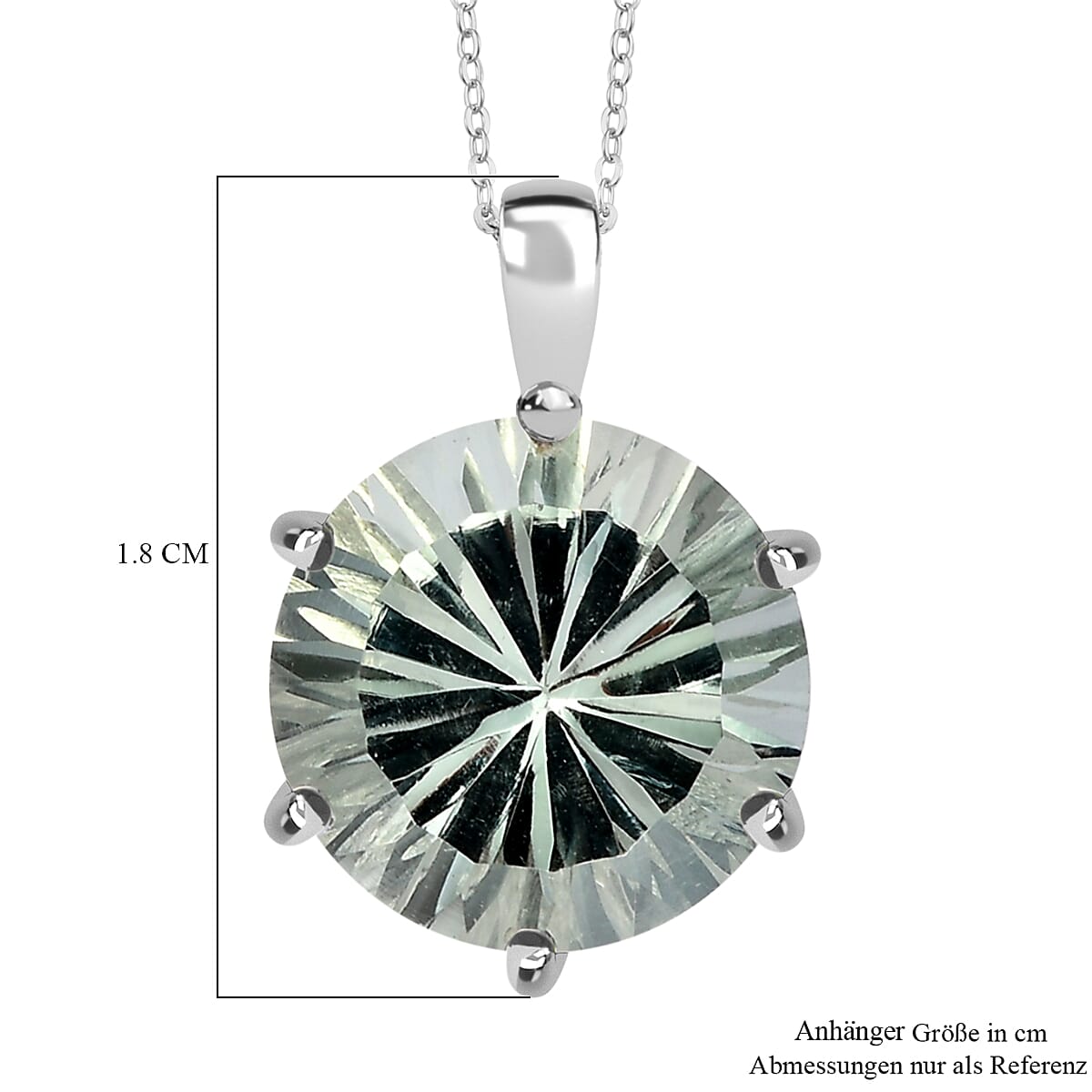 Montezuma Prasiolite 5.60 ctw Pendant Necklace in Rhodium Over Sterling Silver 20 Inches  image number 5