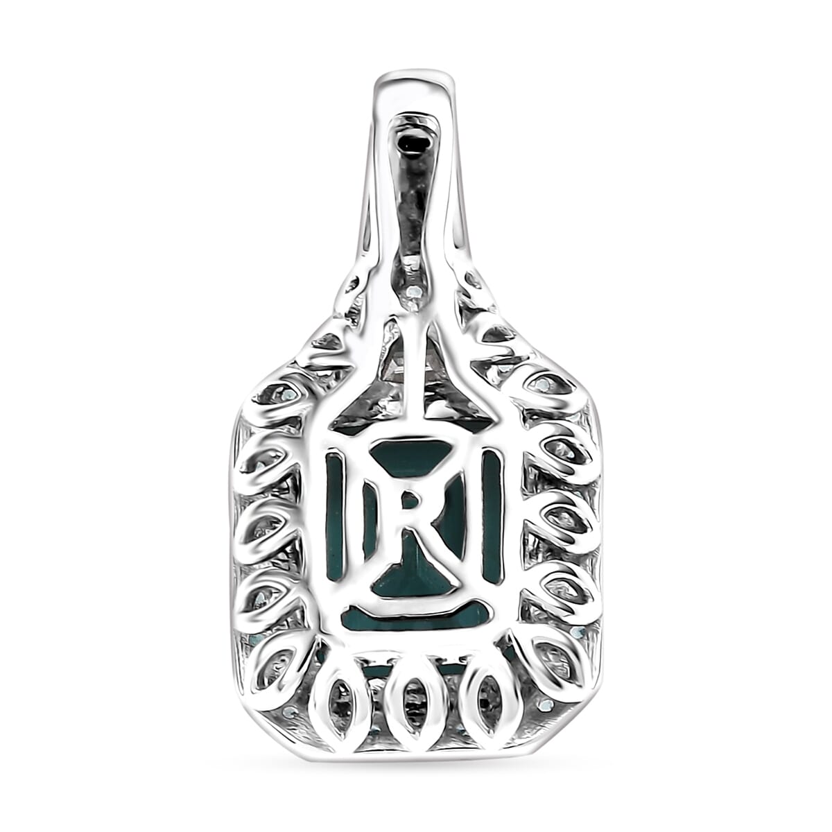 Rhapsody AAAA Lagoon Tourmaline, AAAA Paraiba Tourmaline and E-F VS 2 Diamond 5.00 ctw Pendant Necklace 20 Inches in 950 Platinum image number 4