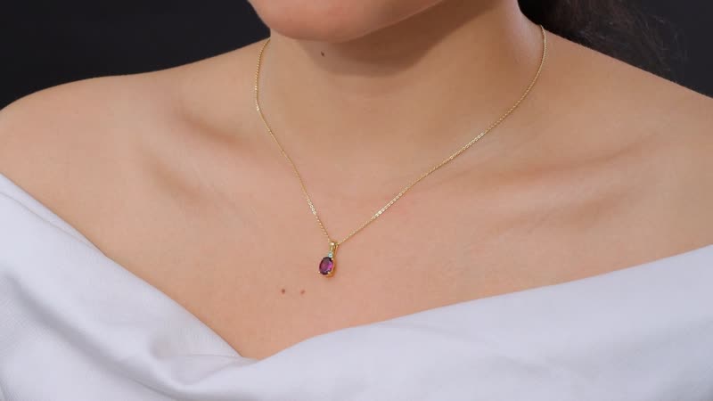 AAA Radiant Ember Garnet and Paraiba Tourmaline 1.52 ctw Pendant Necklace in 18K Vermeil Yellow Gold Over Sterling Silver 20 Inches