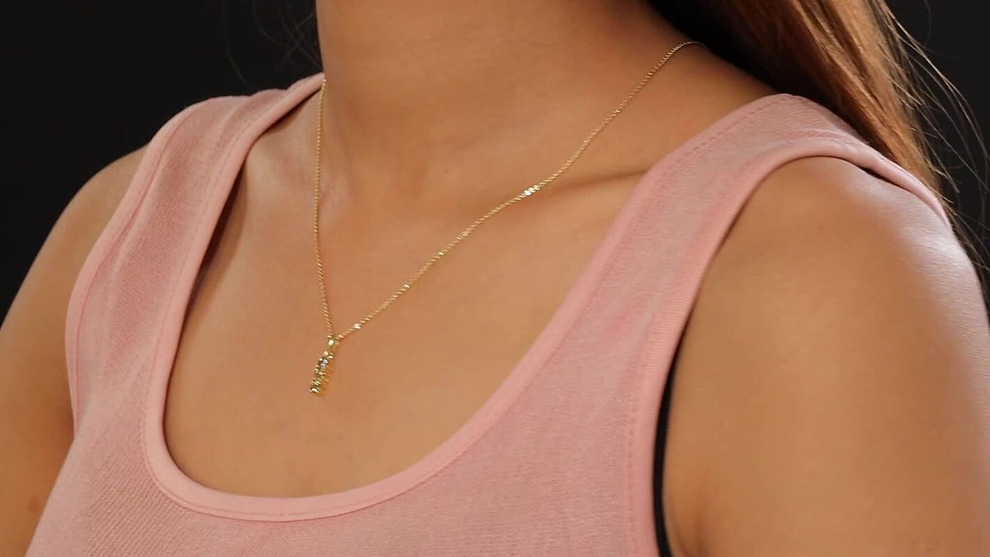 D'Joy Premium Natural Golden Tanzanite 0.60 ctw Pendant Necklace 20 Inches in 18K Vermeil Yellow Gold Over Sterling Silver