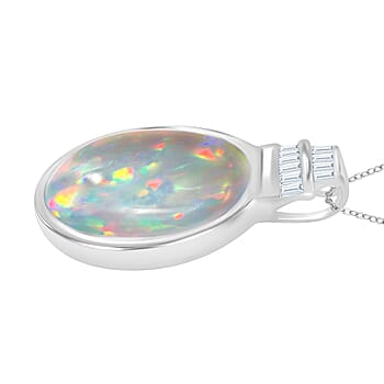 Ethiopian Welo Opal / Rhodium Over Sterling Silver - Product card gallery slide 3 (10176668729657)