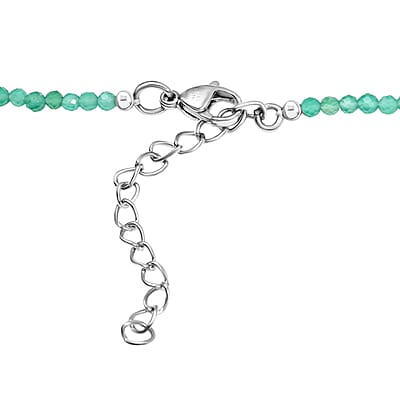 Karis Verde Onyx 124.20 ctw Flower and Leaves Pendant Necklace 20 Inches in Platinum Bond