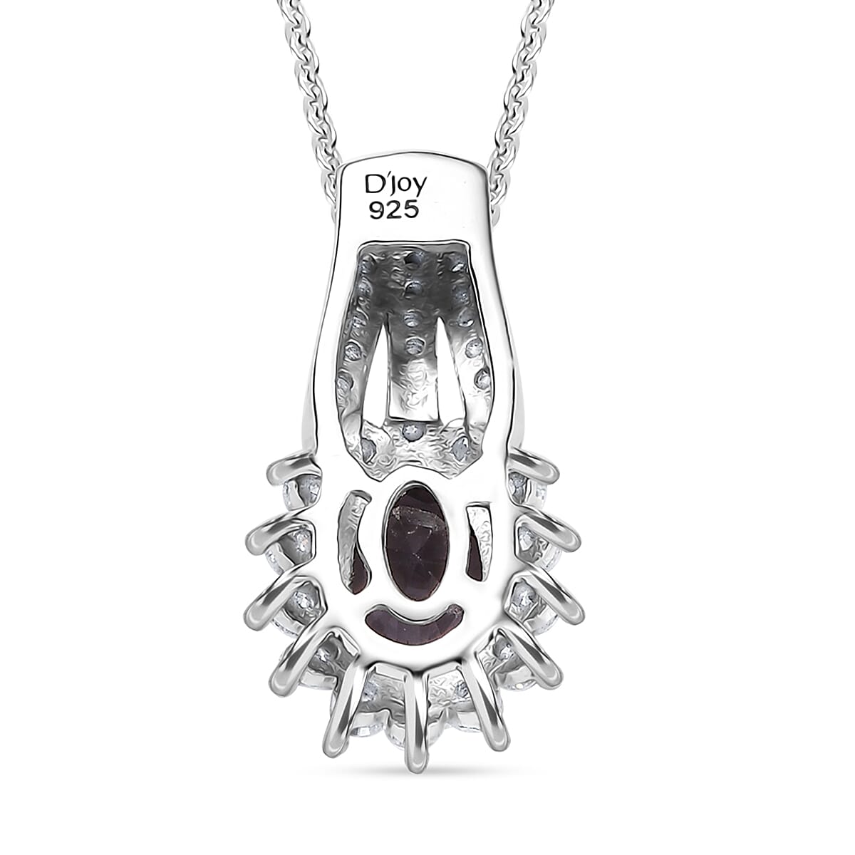 Royal Lavender Spinel and Moissanite 1.30 ctw Classic Halo Pendant Necklace in Rhodium Over Sterling Silver 20 Inches