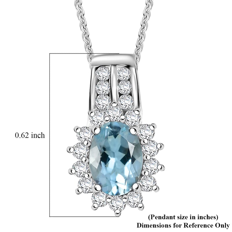 Karis White Diamond Accent Pendant in 18K YG Plated and Platinum Bond with ION Plated YG Stainless Steel Necklace 20 Inches