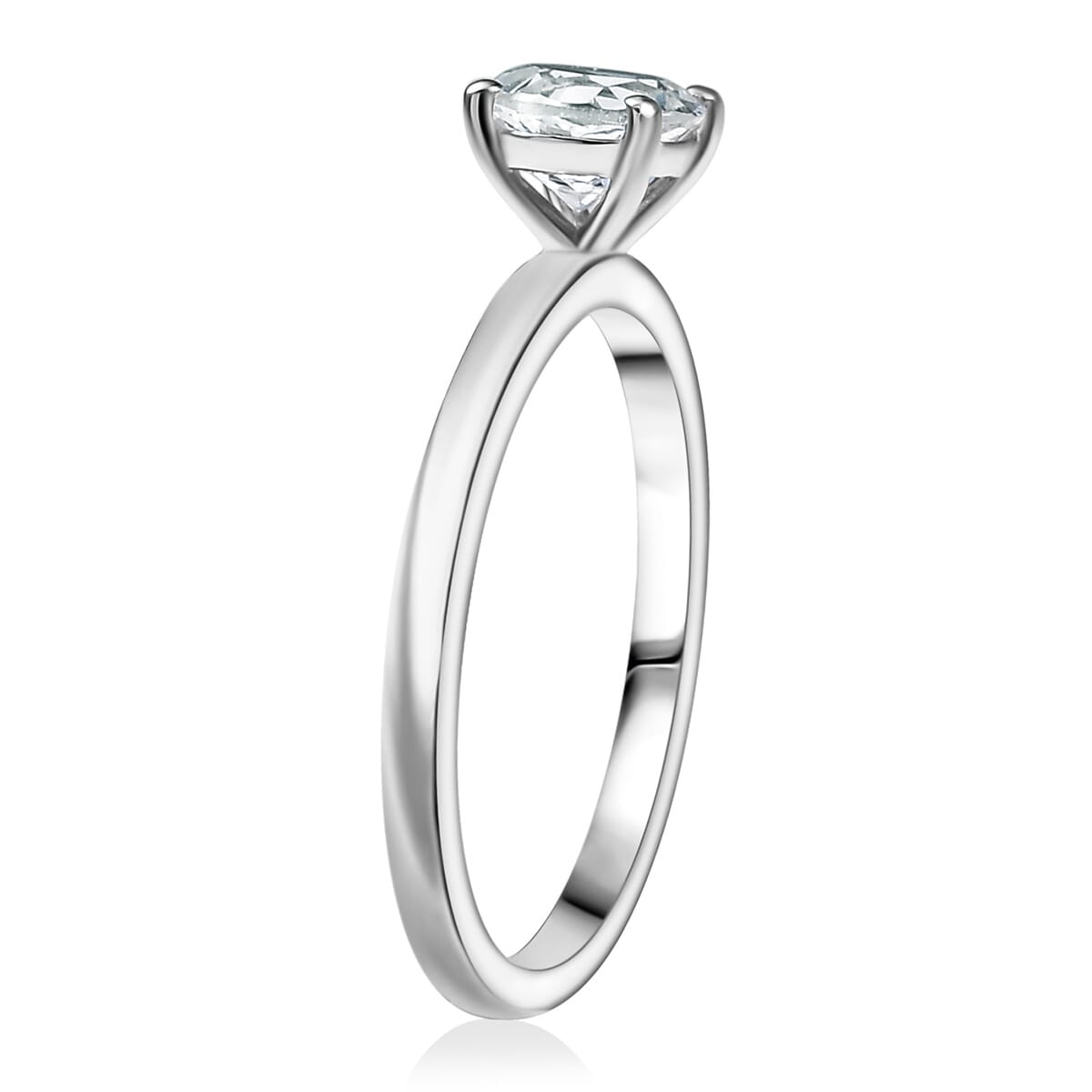 Golconda White Topaz Earrings, Ring (Size 7.0) and Pendant in Platinum Over Sterling Silver with Stainless Steel Necklace (20 Inches) 3.30 ctw image number 3