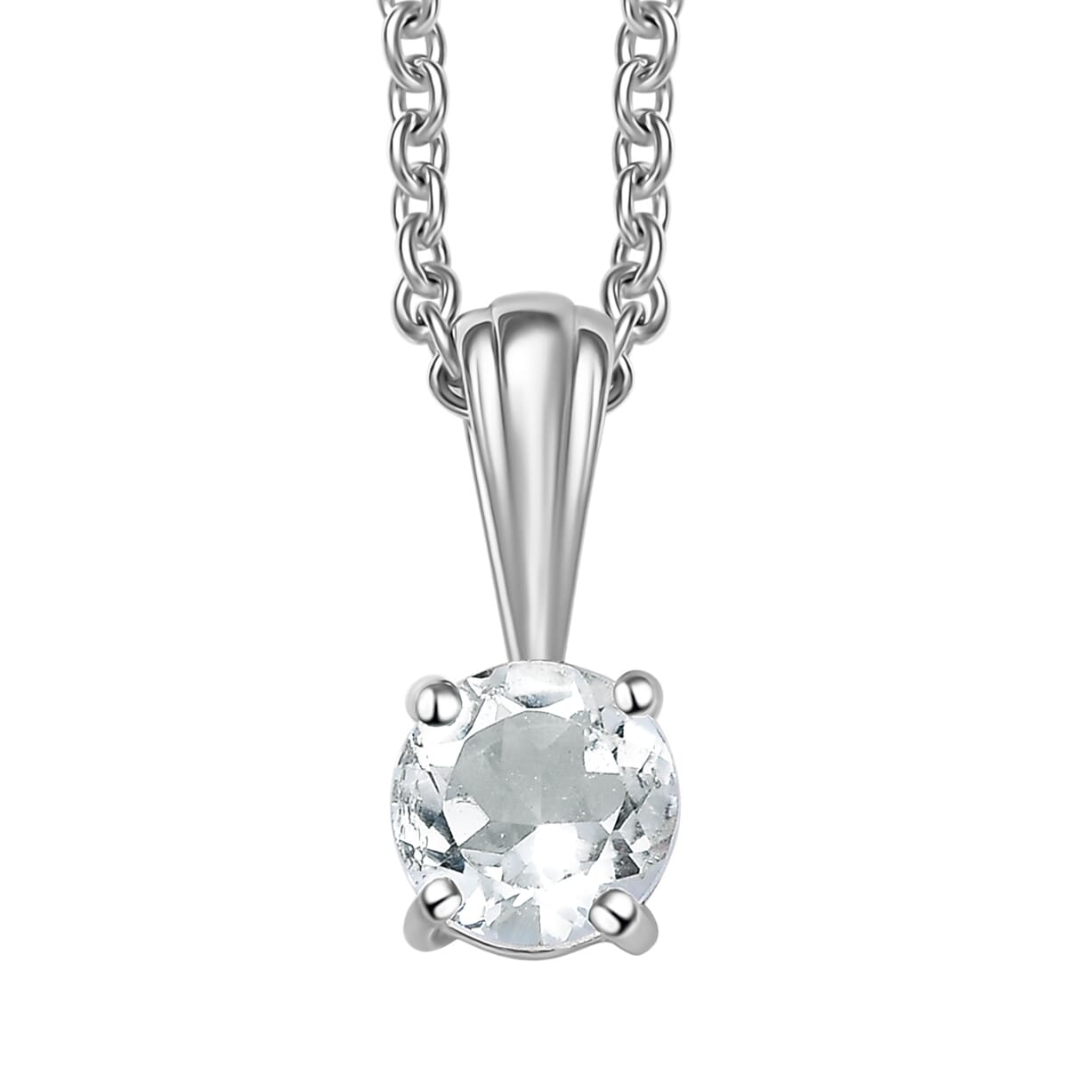 Golconda White Topaz Earrings, Ring (Size 7.0) and Pendant in Platinum Over Sterling Silver with Stainless Steel Necklace (20 Inches) 3.30 ctw image number 5