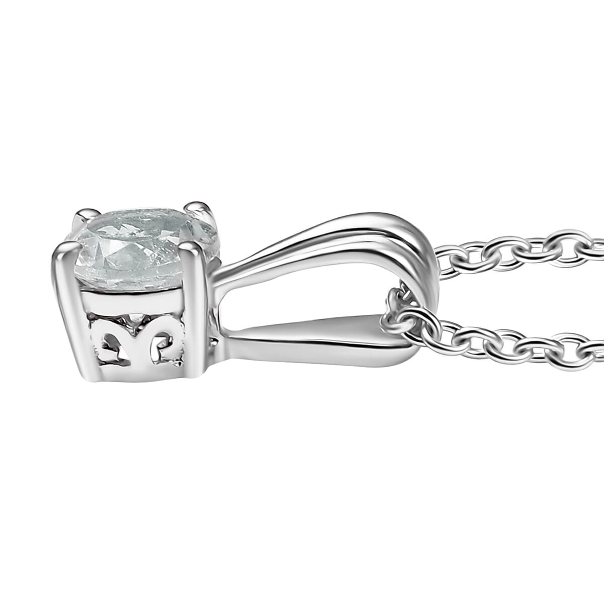Golconda White Topaz Earrings, Ring (Size 7.0) and Pendant in Platinum Over Sterling Silver with Stainless Steel Necklace (20 Inches) 3.30 ctw image number 6