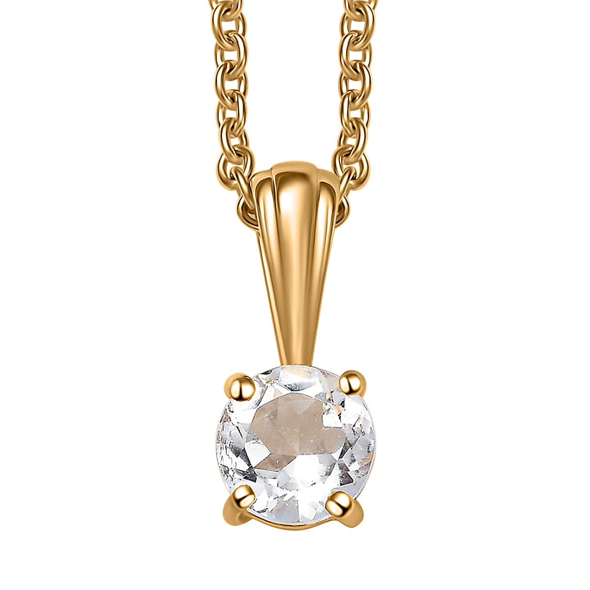 Golconda Topaz 3.30 ctw Minimalist Earrings, Ring (Size 10.0) and Pendant in 18K Vermeil YG Over Sterling Silver with ION Plated YG Stainless Steel Necklace 20 Inches image number 5