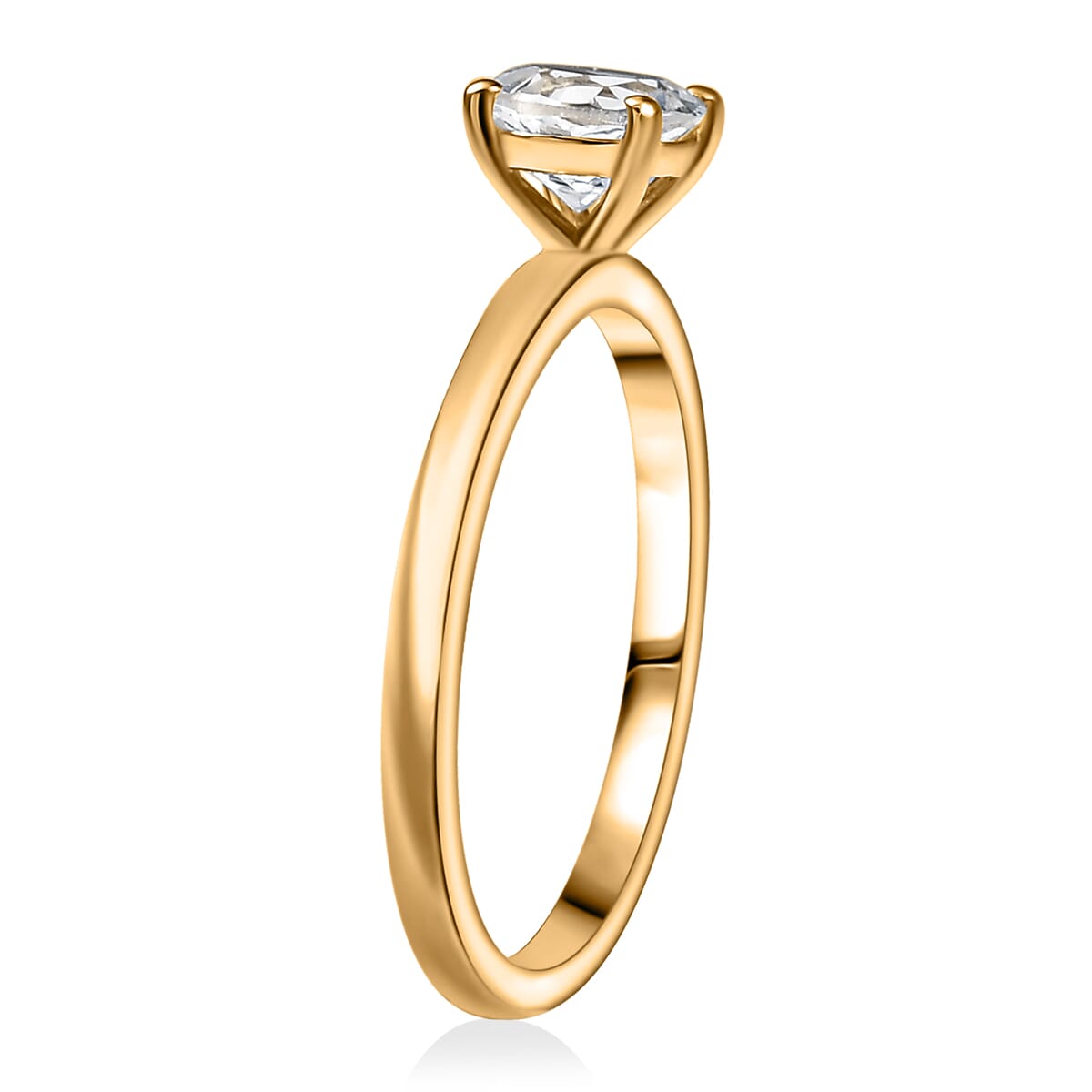 Golconda Topaz 3.30 ctw Minimalist Earrings, Ring (Size 6.0) and Pendant in 18K Vermeil YG Over Sterling Silver with ION Plated YG Stainless Steel Necklace 20 Inches image number 3