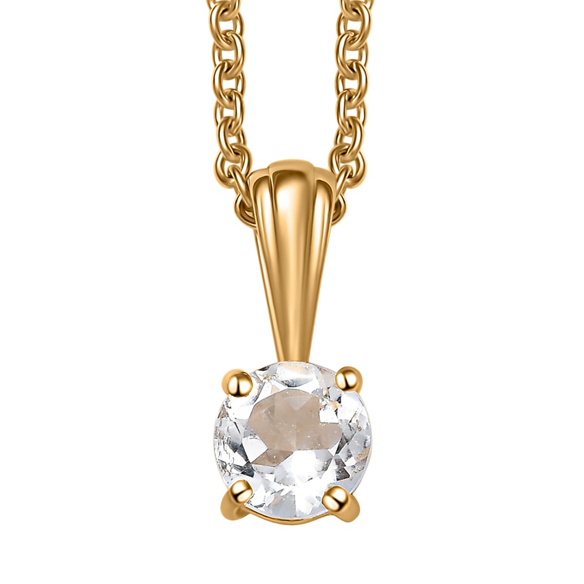 Golconda Topaz 3.30 ctw Minimalist Earrings, Ring (Size 6.0) and Pendant in 18K Vermeil YG Over Sterling Silver with ION Plated YG Stainless Steel Necklace 20 Inches image number 5