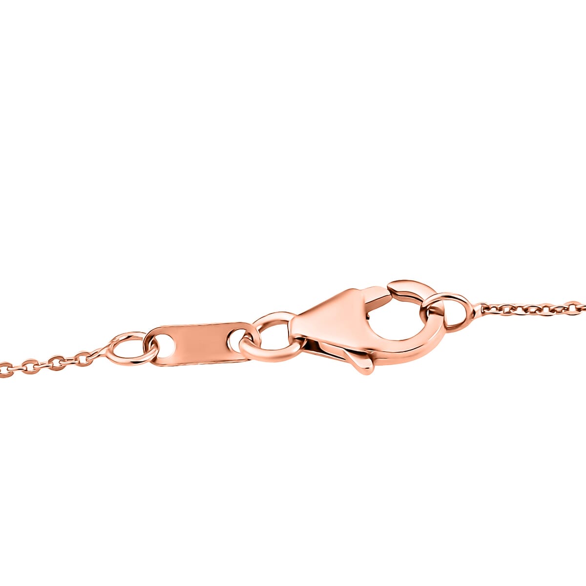 AAA Radiant Ember Garnet and Moissanite 2.20 ctw Royal Bloom Pendant Necklace in 18K Vermeil Rose Gold Over Sterling Silver 20 Inches image number 5