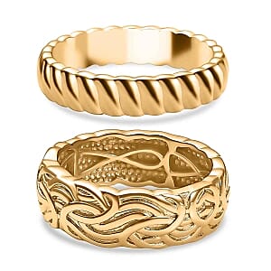 18K YG Over Bronze Ring (Size 6.5)