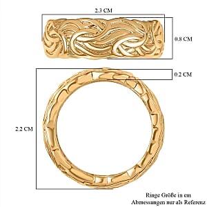18K YG Over Bronze Ring (Size 6.5)