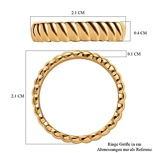 18K YG Over Bronze Ring (Size 6.5)
