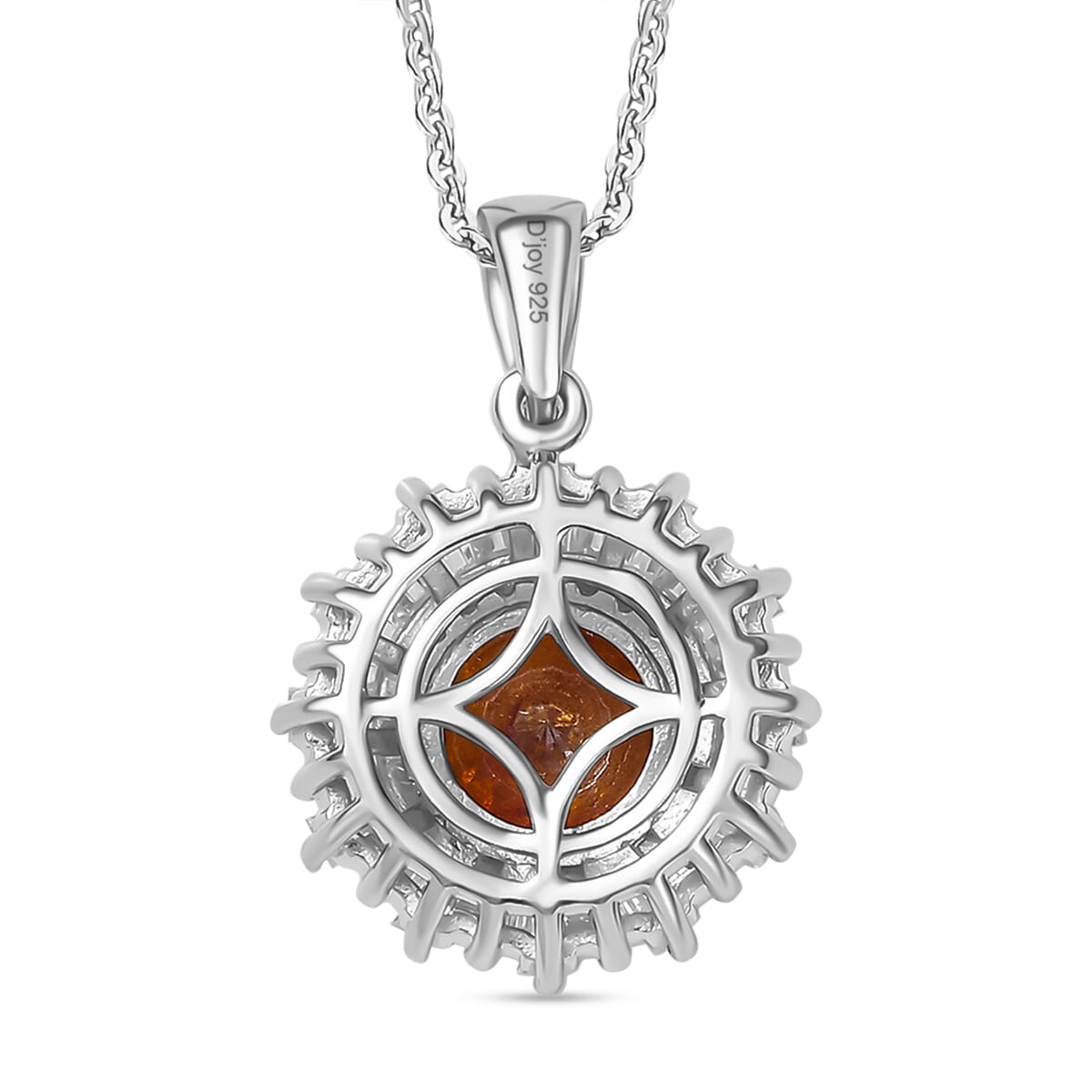 Premium Picos Altos Sphalerite and Moissanite 2.75 ctw Pendant Necklace in Rhodium Over Sterling Silver 20 Inches image number 4