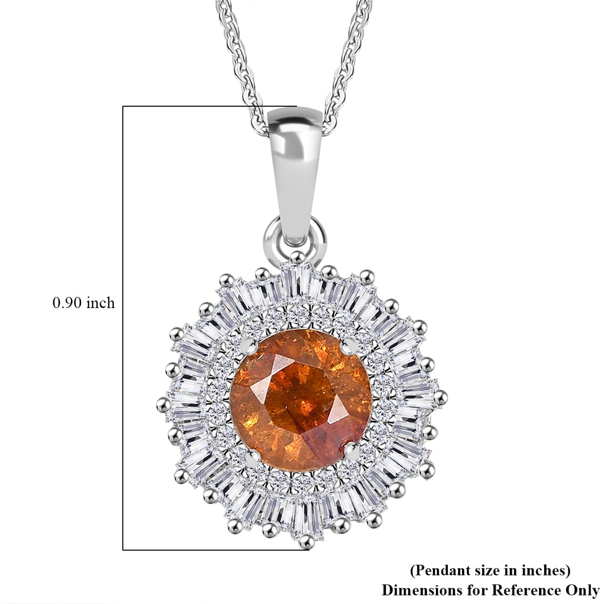 Premium Picos Altos Sphalerite and Moissanite 2.75 ctw Pendant Necklace in Rhodium Over Sterling Silver 20 Inches image number 6