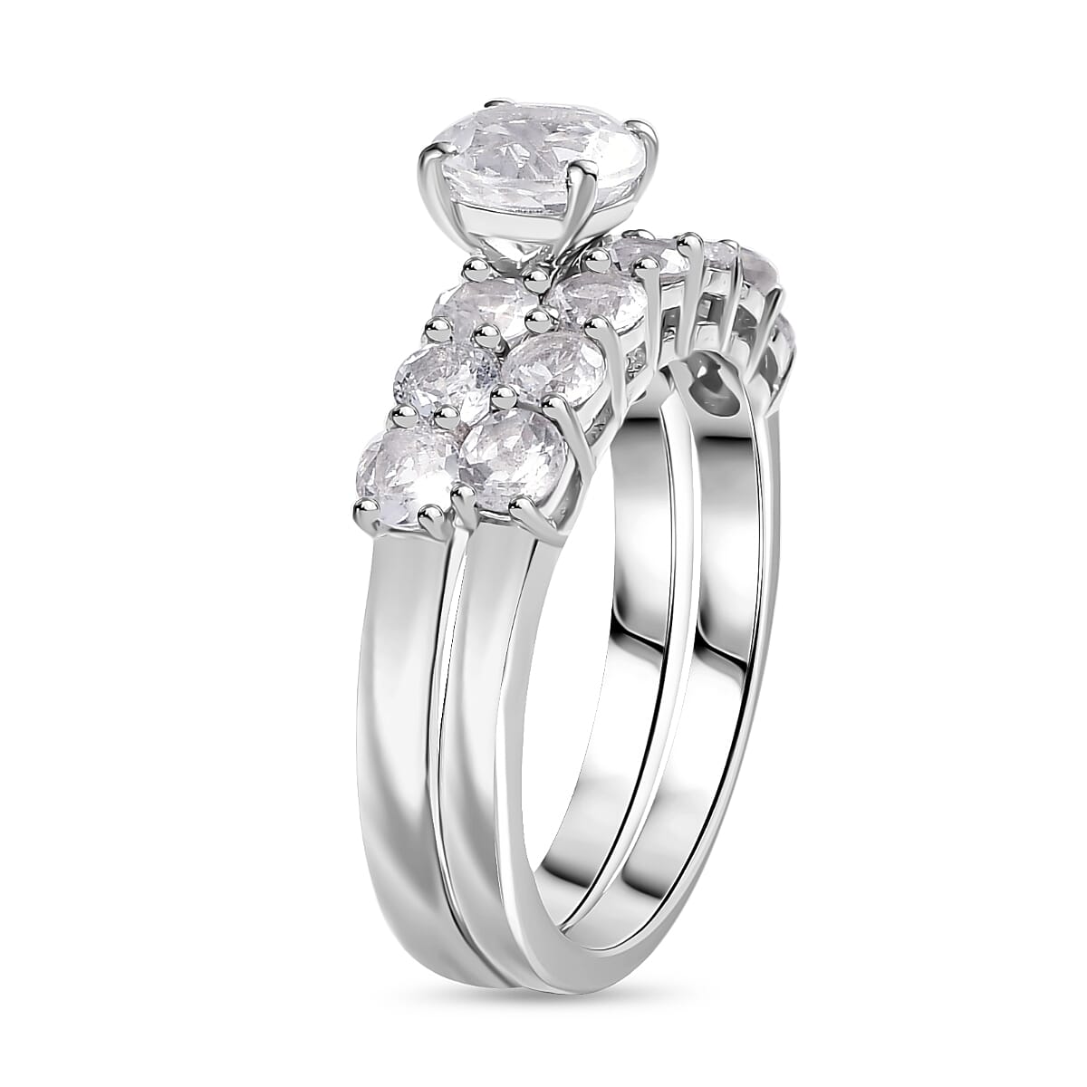 Set of 2 - Golconda Topaz 2.75 ctw Stackable Ring in Platinum Over Sterling Silver (Size 7.0)  image number 3