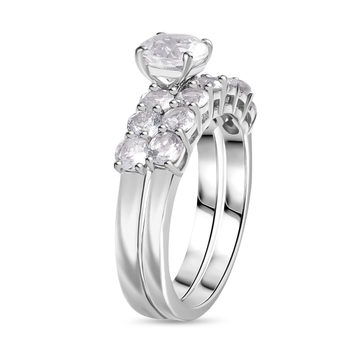 Set of 2 - Golconda Topaz 2.75 ctw Stackable Ring in Platinum Over Sterling Silver (Size 6.00)  image number 3