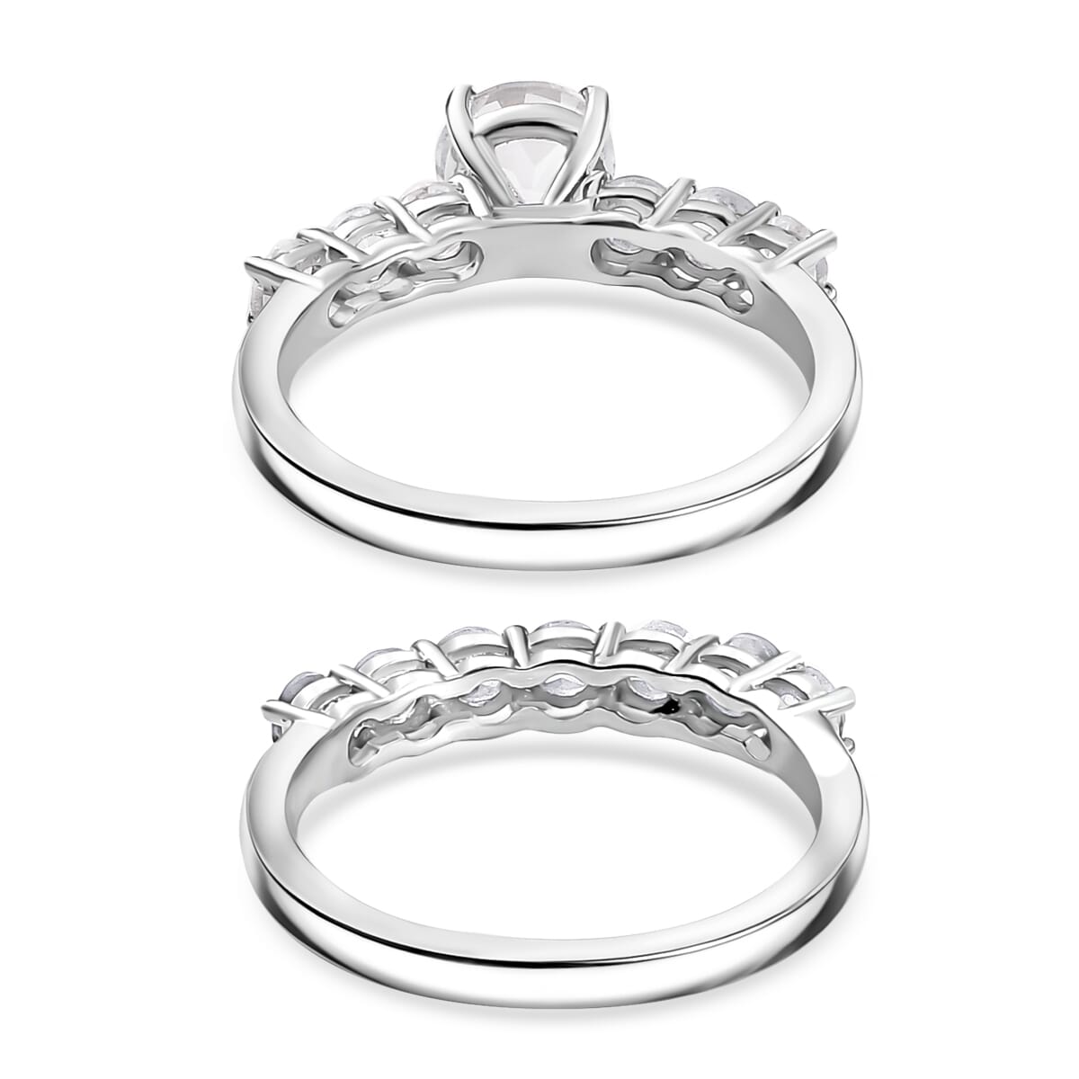 Set of 2 - Golconda Topaz 2.75 ctw Stackable Ring in Platinum Over Sterling Silver (Size 6.00)  image number 4