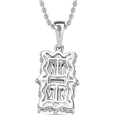 Golconda Topaz 2.65 ctw Vintage Boat Style Pendant Necklace 20 Inches in Platinum Over Sterling Silver 