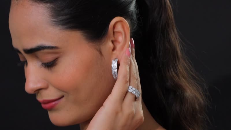 Set of 2 - Karis Golconda Topaz 2.15 ctw Eternal Love Ring (Size 5.0) and Hoop Earrings in Platinum Bond