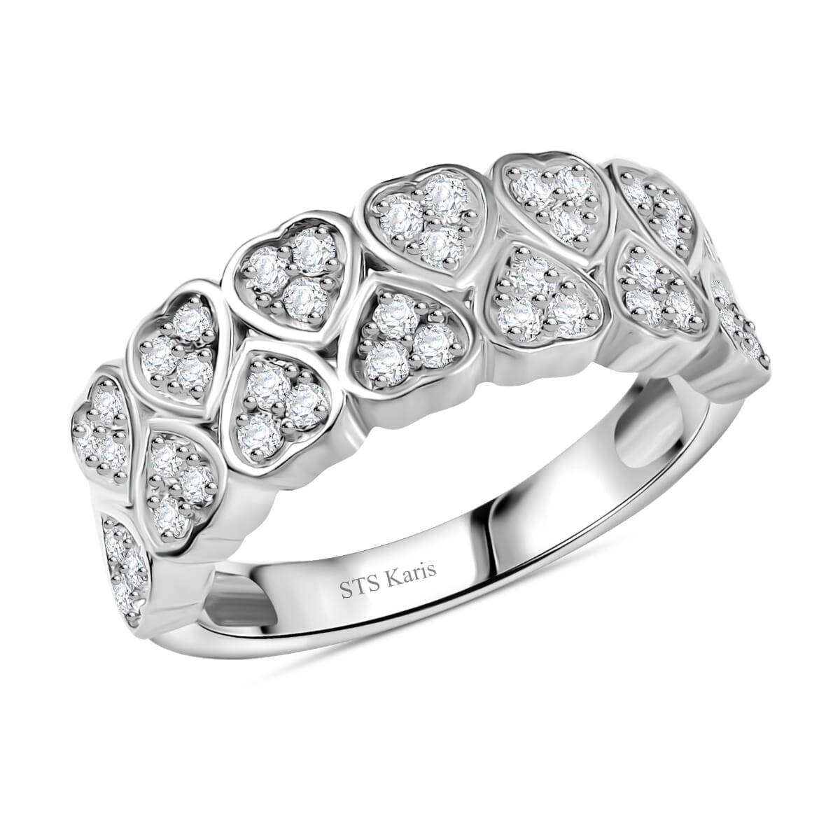 Set of 2 - Karis Golconda Topaz 2.15 ctw Eternal Love Ring (Size 5.0) and Hoop Earrings in Platinum Bond  image number 3