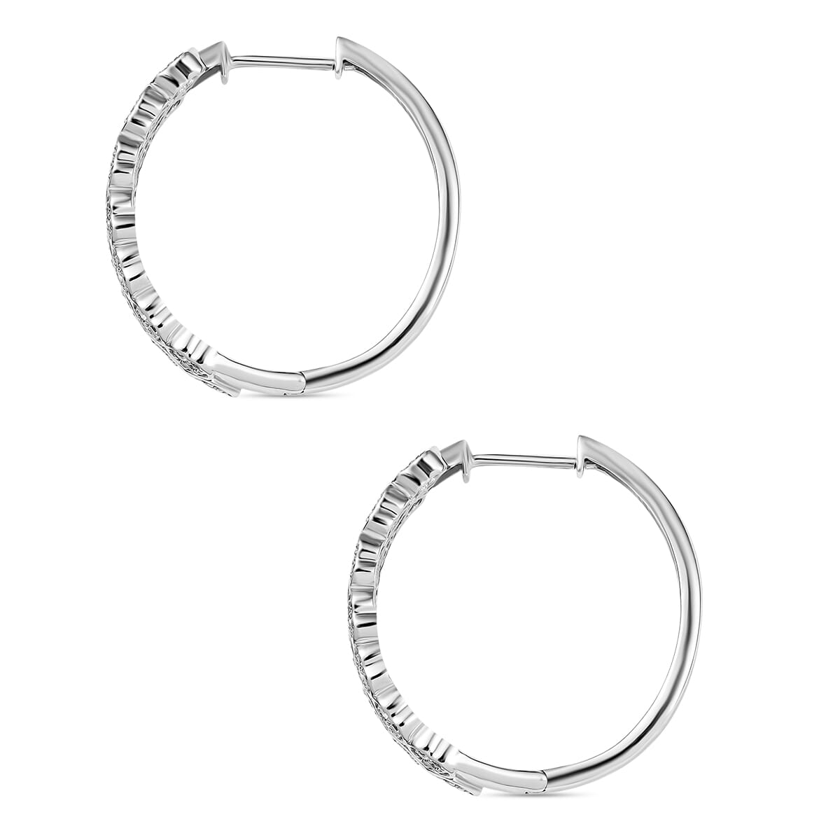 Set of 2 - Karis Golconda Topaz 2.15 ctw Eternal Love Ring (Size 5.0) and Hoop Earrings in Platinum Bond  image number 7