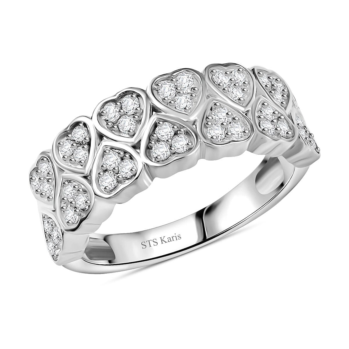 Set of 2 - Karis Golconda Topaz 2.15 ctw Eternal Love Ring (Size 9.0) and Hoop Earrings in Platinum Bond image number 3