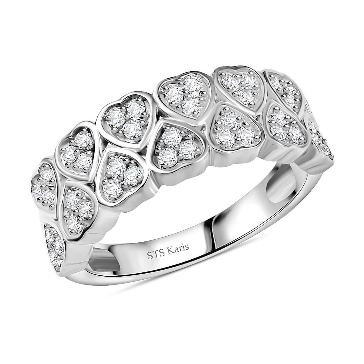 Set of 2 - Karis Golconda Topaz 2.15 ctw Eternal Love Ring (Size 8.0) and Hoop Earrings in Platinum Bond image number 3