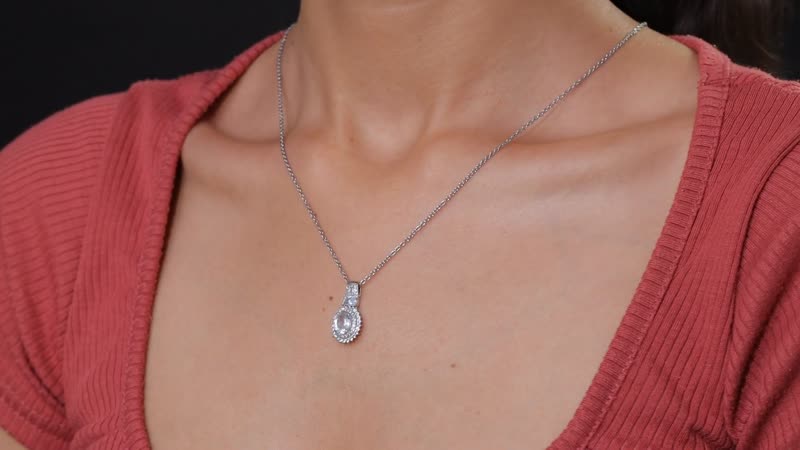 D'Joy Golconda Topaz 2.20 ctw Vintage Royal Medallions Pendant in Platinum Over Sterling Silver with Stainless Steel Necklace 20 Inches