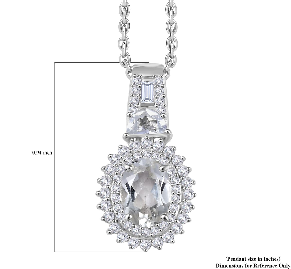 Golconda Topaz 2.20 ctw Vintage Royal Medallions Pendant in Platinum Over Sterling Silver with Stainless Steel Necklace 20 Inches image number 5