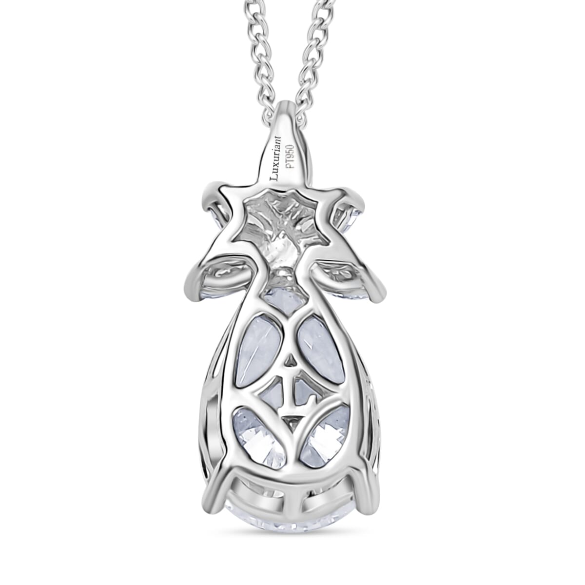IGI Certified Luxuriant Lab Grown Diamond E-F VS 2.00 ctw Elysian Bloom Pendant Necklace in 950 Platinum 20 Inches image number 4