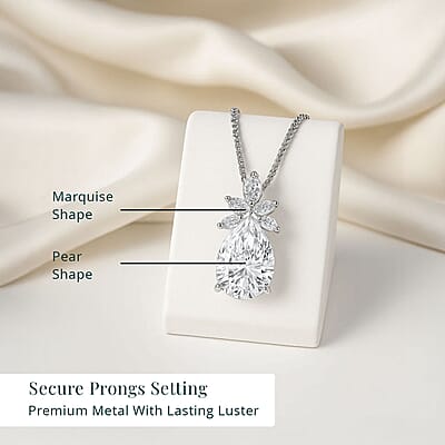 IGI Certified Luxuriant Lab Grown Diamond E-F VS 2.00 ctw Elysian Bloom Pendant Necklace in 950 Platinum 20 Inches