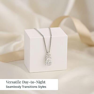 IGI Certified Luxuriant Lab Grown Diamond E-F VS 2.00 ctw Elysian Bloom Pendant Necklace in 950 Platinum 20 Inches