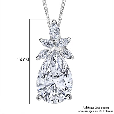 IGI Certified Luxuriant Lab Grown Diamond E-F VS 2.00 ctw Elysian Bloom Pendant Necklace in 950 Platinum 20 Inches